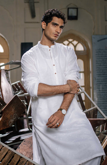 Men's Embroidered Kurta-SMK717125